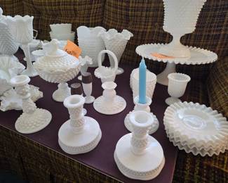 The collection of milk glass is endless