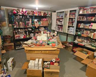 Tons of holiday decor & vintage toys