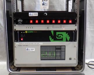 ROLAND DM-80 HARD DISK RECORDING SYSTEM WORKSTATON INCLUDING ROLAND DM-80 HARD DISK RECORDER , DM-80L LOCKING RESOLVER, DM-80F FADER DM-80R REMOTE CONTROLLER, DM-80 MANUALS, GLYPH GHD DUAL EXTERNAL HARD DRIVE UNIT AND MANUALS,