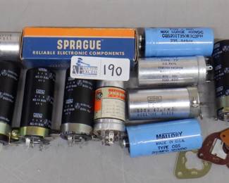 BOX CAPACITORS INCLUDING MALLORY, SPRAGUE AND MORE