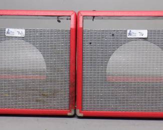 LOT OF 2 FENDER CHAMP GUITAR AMP CABINETS/CHASSIS