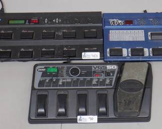 LOT OF 3 GUITAR PEDALS INCLUDING DIGITECH RP6 NO PS, DOD VGS50 WITH PS, DIGITECH RP-1 NO PS