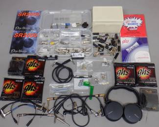 BOX MIXED CONNECTORS AND MORE INCLUDING GUITAR STRING SETS NOS