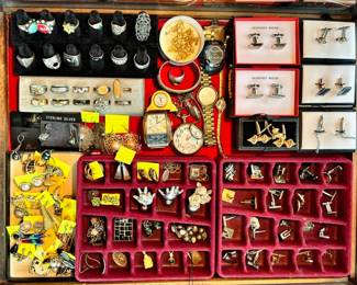 Cuff Links, Rings, Earrings