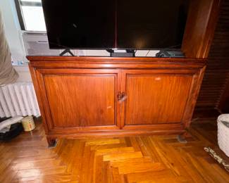 wood tv console