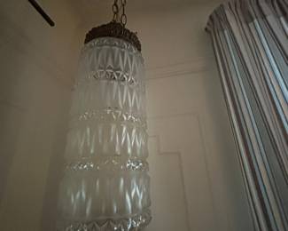 beautiful glass hanging lamp