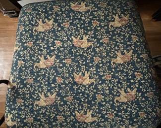 elephant print wrought iron chair