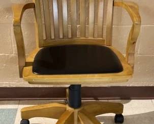 Solid Wood Bankers Desk Chair