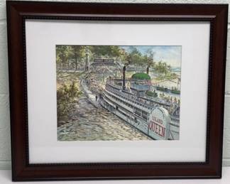  07 1971 Print of Coney Islands Island Queen Riverboat