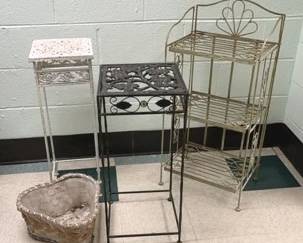 Rustic Plant Stand Trio