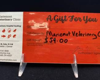 $59 Gift From Mariemont Veterinary Clinic