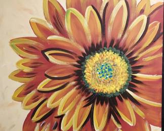 Sunflower Acrylic Painting 