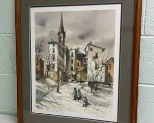 Signed Robert Fabe Print December Afternoon