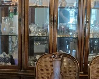 Close up of china hutch.  All contents  available.