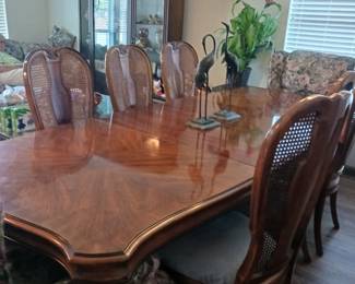 Not a scratch on this set anywhere.  Custom pads come with the table.