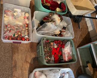 Santas, Angels, Ornaments, etc
