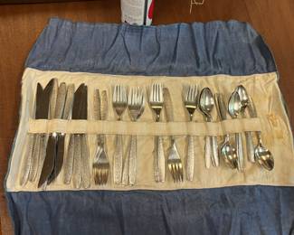 Here is the entire set of the TWA STAINLESS STEEL FLATWARE-  MCM DESIGN ABCO