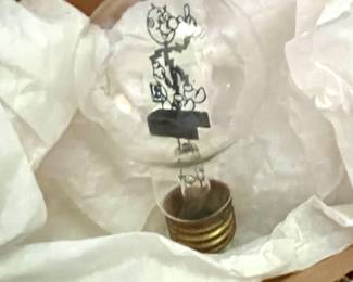 Rare Vintage Original Reddy Kilowatt Aerolux Advertising Light Bulb 
