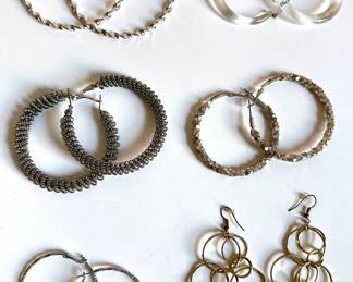 6 Pairs Hoop Earrings Including Lucite
Lot #: 19