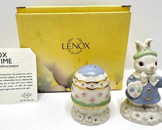 New In Box Lenox Occasions Easter Bunny & Egg Salt & Pepper Shakers Set
Lot #: 70