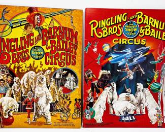 Vintage 1976 & 1980 Ringling Brothers & Barnum & Bailey Circus Programs With Poster Inserts
Lot #: 57