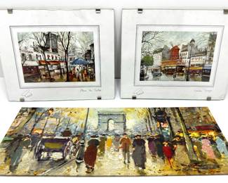 3 Prints Of Paris, 2 In Glass Frames & 1 On Canvas, Purchased In Paris
Lot #: 52