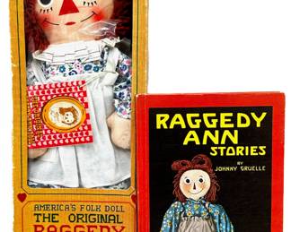 Vintage New In Box Knickerbocker Raggedy Ann Doll & 1961 Raggedy Ann Book
Lot #: 21