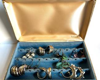 Vintage Jewelry Box For Earrings With 9 Pairs Of Vintage Earrings
Lot #: 75