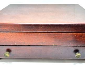 Collection Of Souvenir Spoons From World Travels In Wood Display Case (35 Pieces)
Lot #: 1