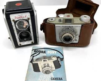 Vintage Kodak Pony 828 Camera & Vintage Kodak Duaflex II Camera
Lot #: 8