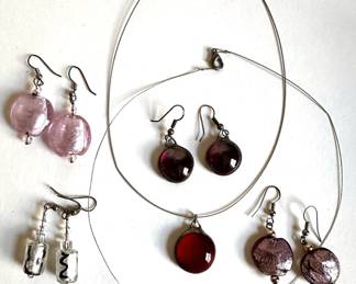 2 Vintage Glass Bead Necklaces & 4 Pairs Of Earrings
Lot #: 92