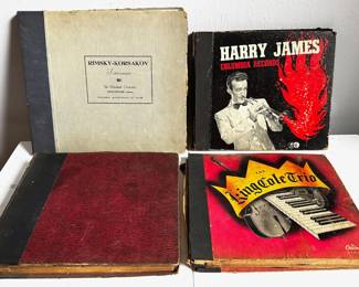 78 RPM Vinyl Records In Boxed Sets: Etta James, Ink Spots, Harry James, Scheherazade & More
Lot #: 44