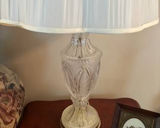 Pair of Crystal Lamps