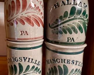 Stoneware crocks from PA