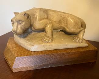Heinz Warneke signed Penn State Nittany Lion statue
