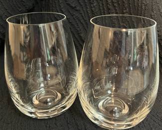 Lenox stemless wineglasses (7 total)