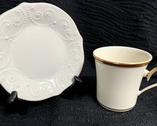 Lenox "French Perle" and "Eternal" coffee mug 
