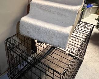 Pet kennel and steps