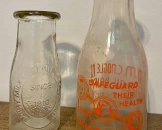 Vintage milk bottles