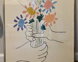 "Bouquet of Peace" by Pablo Picasso framed print