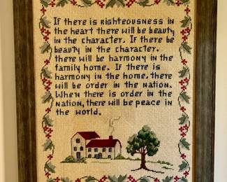 Framed embroidery
