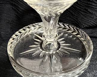 Cut crystal dish/cake stand