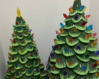 Light-up ceramic trees