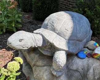 Large stone tortoise