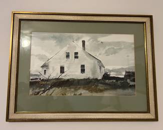 "Bradford House" by Andrew Wyeth framed print