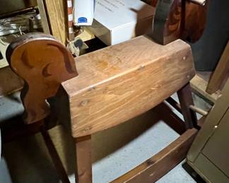 Wood rocking horse