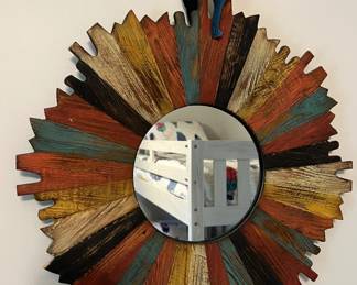 Sunburst wall mirror