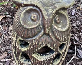Small stone owl lantern