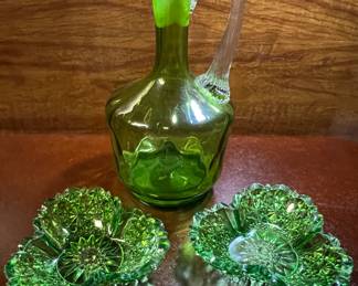 Green depression glass