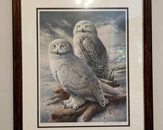 "The Snowy Owl" numbered and signed by Raymond Watson